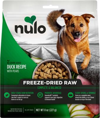 Nulo Freestyle Duck Recipe with Pears Grain-Free Freeze-Dried Raw Dog Food, 8-oz bag