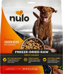Nulo Chicken & Blueberries Grain-Free Freeze-Dried Raw Dog Food, 18-oz bag
