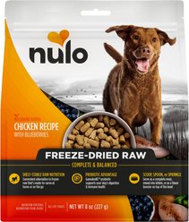 Nulo Chicken & Blueberries Grain-Free Freeze-Dried Raw Dog Food, 8-oz bag