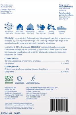 Show full view: Virbac Zenidog Long-Acting Calming Collar for Dogs, Medium/Large: up to 29.5-in neck slide 3 of 11