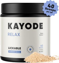 Kayode Relax Bacon Flavor Powder Calming Supplement for Dogs, 40 count jar