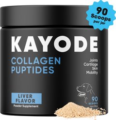 Kayode Collagen Puptides Liver Flavored Powder Joint Supplement for Senior Dogs, 90 count jar