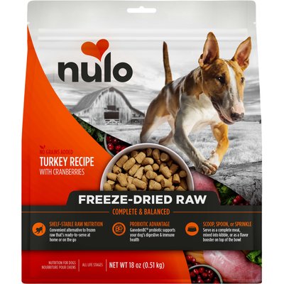 Nulo Nulo Turkey Recipe with Cranberries Grain-Free Freeze-Dried Raw Dog Food, 18-oz bag