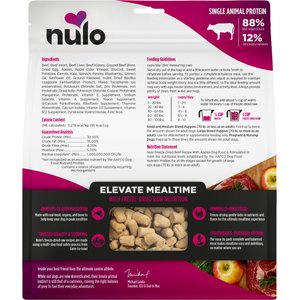 Nulo Freestyle Beef Recipe with Apples Grain-Free Freeze-Dried Raw Dog Food, 18-oz bag