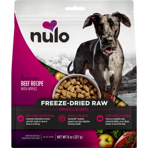 Nulo Freestyle Beef Recipe with Apples Grain-Free Freeze-Dried Raw Dog Food, 8-oz bag