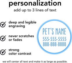 Besties Glow in the Dark Woodland Slide-On AirTag Holder Jingle-Free Silicone Personalized Dog & Cat ID Tag, Glow Pink slide 2 of 7