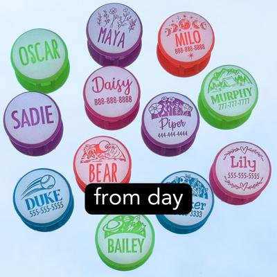 Show full view: Besties Glow in the Dark Mountain Adventure Slide-On AirTag Holder Jingle-Free Silicone Personalized Dog & Cat ID Tag, Glow Green slide 3 of 8