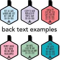 Besties Glow in the Dark Stay Wild Jingle-Free Silicone Personalized Dog ID Tag, Glow Blue slide 2 of 8