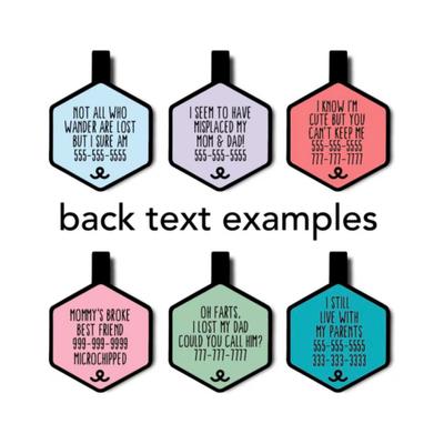 Show full view: Besties Glow in the Dark Mountain Adventure Jingle-Free Silicone Personalized Dog ID Tag, Glow Blue slide 7 of 11