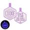 Show in main carousel: Besties Glow in the Dark Salt & Sun Jingle-Free Silicone Personalized Dog ID Tag, Glow Purple slide 1 of 10
