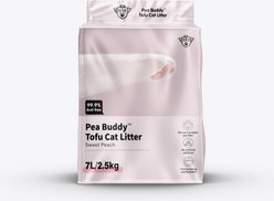One for Pets Pea Buddy Canadian Pea Based Clumping Tofu Cat Litter, 5.51-lb bag, Sweet Peach, 1 count
