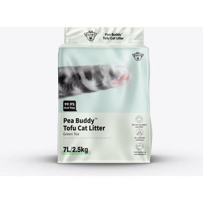 One for Pets One for Pets Pea Buddy Canadian Pea Based Clumping Tofu Cat Litter, 5.51-lb bag, Green Tea, 1 count