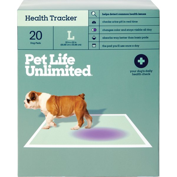 Pet Life Unlimited Health Tracker Dog Pee Pads, Large: 22 x 22-in, Unscented