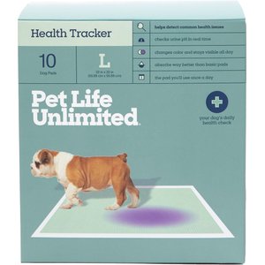 Pet Life Unlimited Health Tracker Dog Pee Pads, Large: 22 x 22-in, Unscented, 10 count