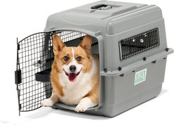 Petmate Sky Dog & Cat Kennel, Gray, 25-in, 25-30-lbs