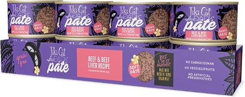 Show full view: Tiki Cat After Dark Pate Beef & Beef Liver Recipe Grain-Free Wet Cat Food, 5.5-oz can, case of 8 slide 3 of 11