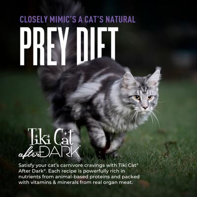 Show full view: Tiki Cat After Dark Pate Venison & Beef Liver Recipe Grain-Free Wet Cat Food, 5.5-oz can, case of 8 slide 7 of 12