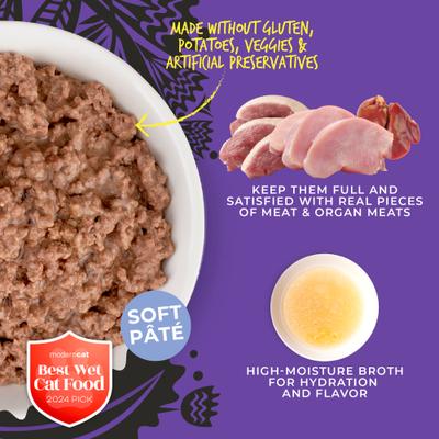 Show full view: Tiki Cat After Dark Pate Variety Pack Grain-Free Wet Cat Food, 5.5-oz can, case of 8 slide 7 of 12