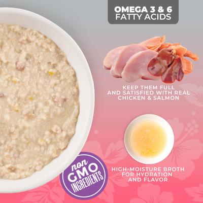 Show full view: Tiki Cat Silver Chicken, Salmon & Chicken Liver Recipe Grain-Free Pate in Broth Wet Cat Food, 2.4-oz can, case of 12 slide 7 of 10