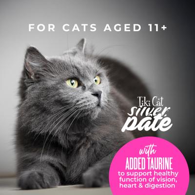 Show full view: Tiki Cat Silver Chicken Recipe Grain-Free Pate in Broth Wet Cat Food, 2.4-oz can, case of 12 slide 8 of 10