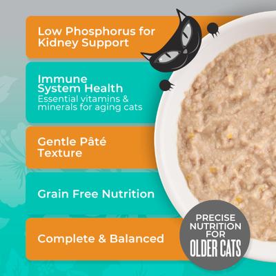 Show full view: Tiki Cat Silver Tuna & Mackerel Recipe Grain-Free Pate in Broth Wet Cat Food, 2.4-oz can, case of 12 slide 6 of 10