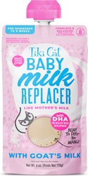 Tiki Cat Baby Milk Replacer Goat Milk Wet Kitten Food, 6-oz pouch, case of 6