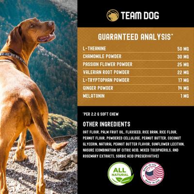 Show full view: Team Dog Soft Chew Calming Supplement for Dogs, 120 count slide 4 of 8