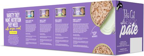 Show full view: Tiki Cat After Dark Pate Variety Pack Grain-Free Wet Cat Food, 5.5-oz can, case of 8 slide 3 of 12