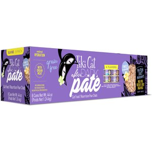 Tiki Cat After Dark Pate Variety Pack Grain-Free Wet Cat Food, 5.5-oz can, case of 8