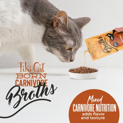 Show full view: Tiki Cat Born Carnivore Chicken Broth Wet Cat Food Topper, 7-oz pouch, case of 6 slide 8 of 10