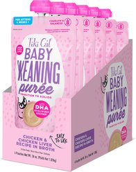Tiki Cat Baby Weaning Puree Chicken Grain-Free Pate Wet Cat Food, 6-oz pouch, case of 6 slide 2 of 9