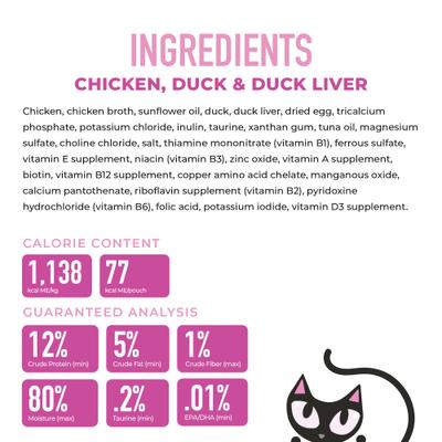 Show full view: Tiki Cat Baby Mousse Chicken, Duck & Duck Liver Grain-Free Wet Kitten Food, 2.4-oz pouch, case of 12 slide 4 of 10
