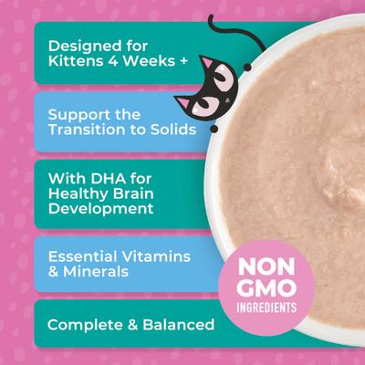 Show full view: Tiki Cat Baby Mousse Chicken, Tuna & Chicken Liver Grain-Free Wet Kitten Food, 2.4-oz pouch, case of 12 slide 5 of 10