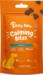 Zesty Paws Hemp Calming Bites Peanut Butter Flavored Soft Chews Composure & Relaxation Supplement for Dogs, 10 count