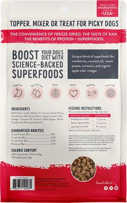 Show full view: Health Extension Beef Recipe Freeze-Dried Raw Dog Food, 3.5-oz bag slide 3 of 11