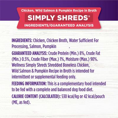 Show full view: Wellness Bowl Boosters Simply Shreds Variety Pack Dog Food Topping, 2.8-oz pouch, 12 count slide 9 of 12