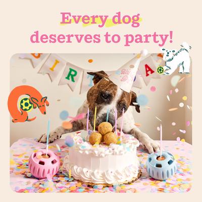 Show full view: Woof Party Pupsicle Treat Dispensing Dog Toy, Buddy Blue, Small slide 7 of 9