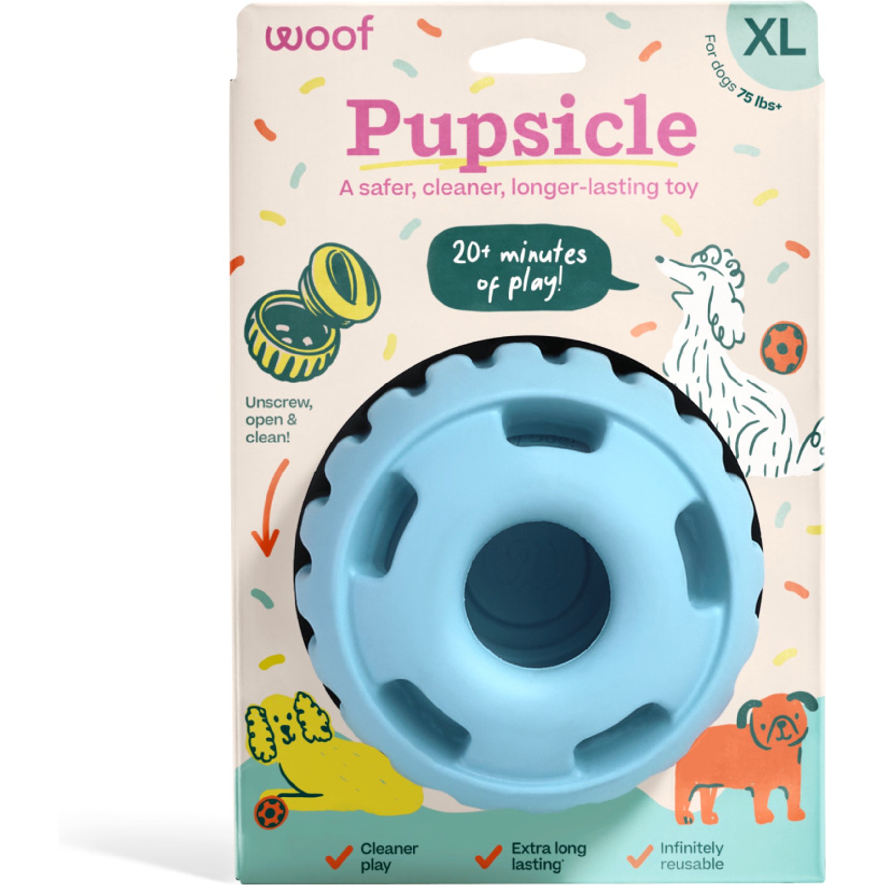 Woof Party Pupsicle Treat Dispensing Dog Toy