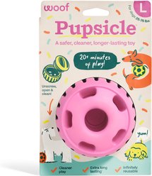 Woof Party Pupsicle Treat Dispensing Dog Toy, Party Pink, Large