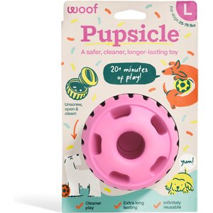 Woof Party Pupsicle Treat Dispensing Dog Toy, Party Pink, Large