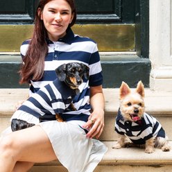 Bespoke Paws Gladys Cashmere-Blend Dog Rugby Polo Dress, X-Small slide 2 of 5