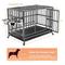 Show in main carousel: LovMor Heavy Duty Air Lift Rod Dog Crate with Wheels, Black, 37 inch slide 3 of 11