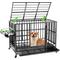 Show in main carousel: LovMor Heavy Duty Air Lift Rod Dog Crate with Wheels, Black, 37 inch slide 1 of 11
