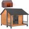 Show in main carousel: Aivituvin Wooden Insulated Dog House, Brown, Large slide 1 of 7