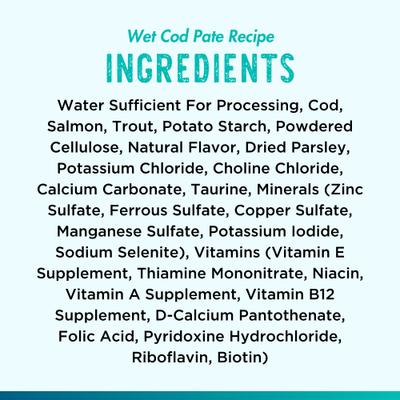 Show full view: Boat to Bowl Pet Food Cod Pate Wet Cat Food, 3.17-oz can, case of 8 slide 8 of 10