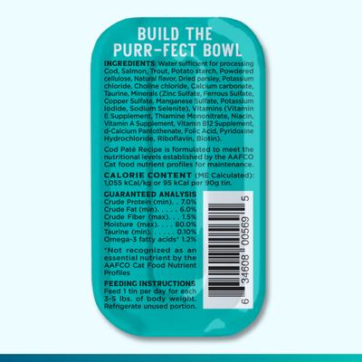 Show full view: Boat to Bowl Pet Food Cod Pate Wet Cat Food, 3.17-oz can, case of 8 slide 7 of 10