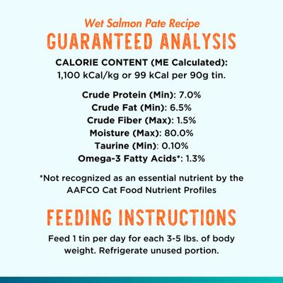 Show full view: Boat to Bowl Pet Food Salmon Pate Wet Cat Food, 3.17-oz can, case of 8 slide 9 of 10