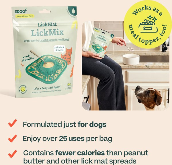 Woof LickMixes Bacon & Cheese Lickable Dog Treat