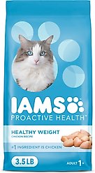 Iams Proactive Health Healthy Weight Chicken Flavor Adult Dry Cat Food, 3.5-lb bag