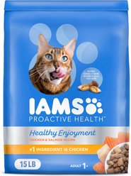 Iams Proactive Health Healthy Enjoyment Immune Support Chicken & Salmon Adult Dry Cat Food 15-lb bag